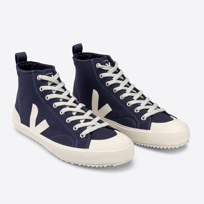 Zapatillas Veja Hombre España - Nova Tenis Azules Canvas ES290049